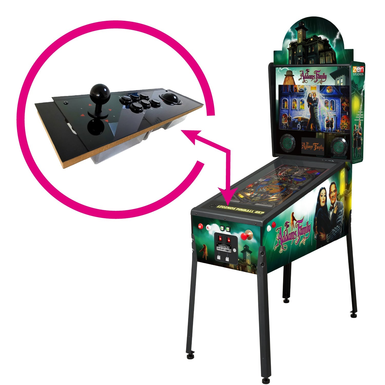 Arcade Control Panel for Legends 4K Pinball Machines