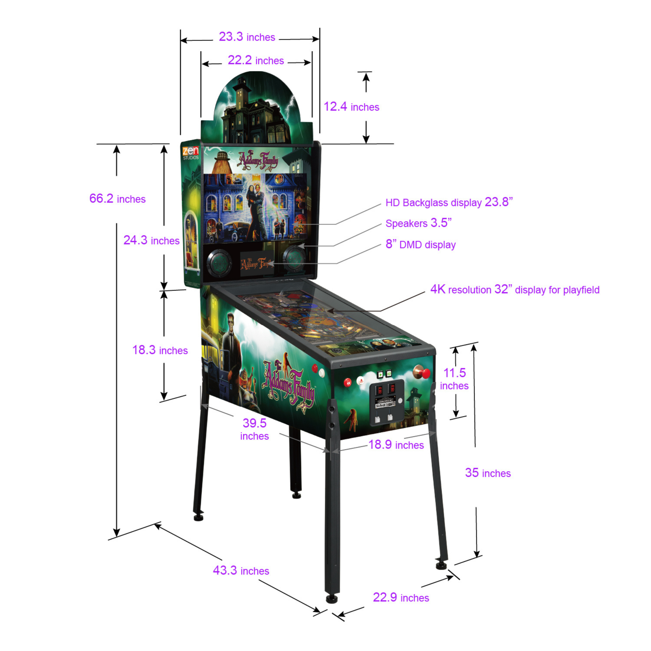 AtGames Affordable Financing Legends Pinball 4KP The Addams Family™ [SE] Initial Payment $500