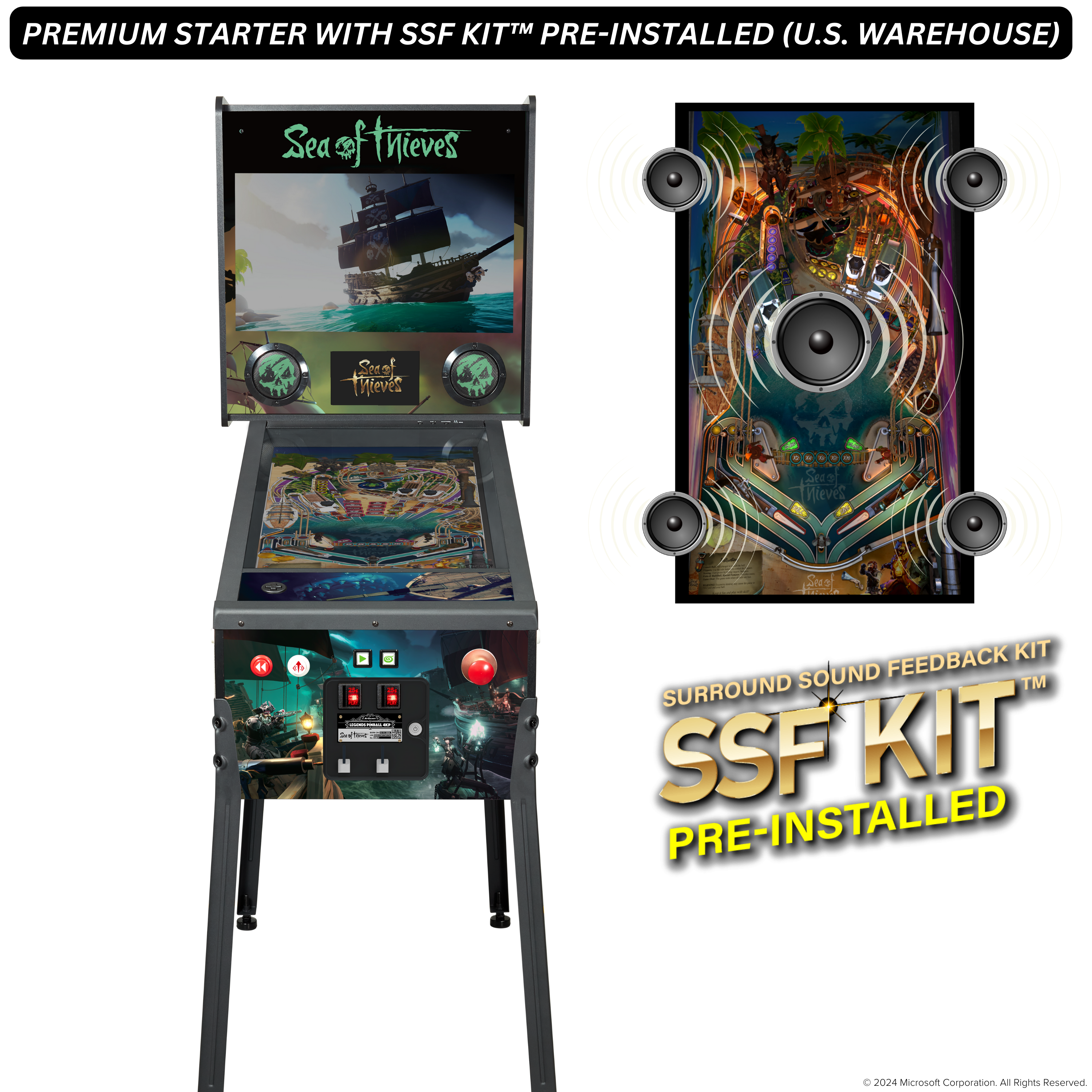 AtGames Affordable Financing Legends Pinball 4KP Sea of Thieves® [SE] Initial Payment $500